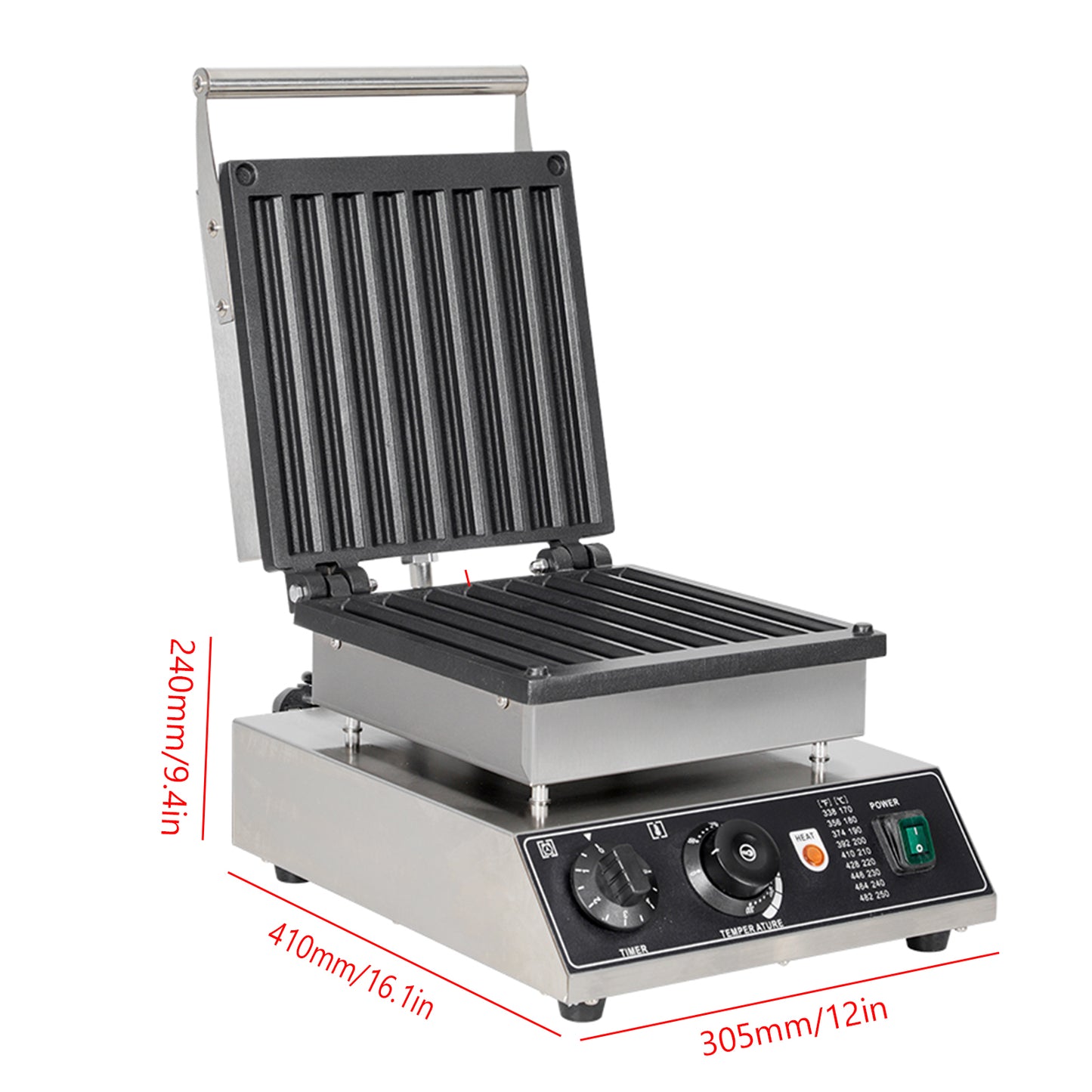 Máquina para hacer gofres crujientes con palitos de masa frita y tapado de 8 piezas