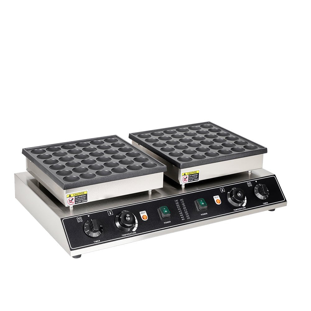 Máquina para hacer pasteles crujientes de doble plato con 50 orificios