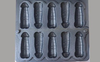 10-grid mini cover penis waffle maker