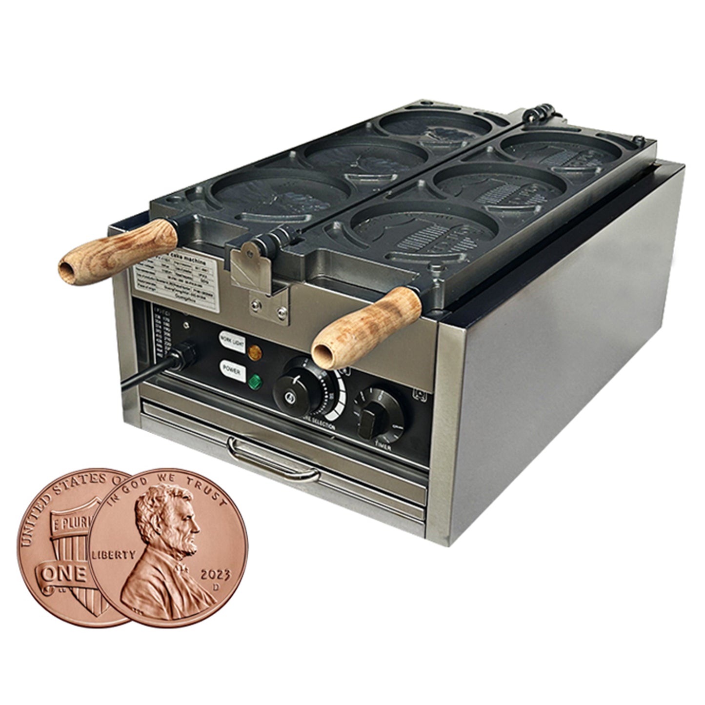 Commercial American Coin Waffle Maker