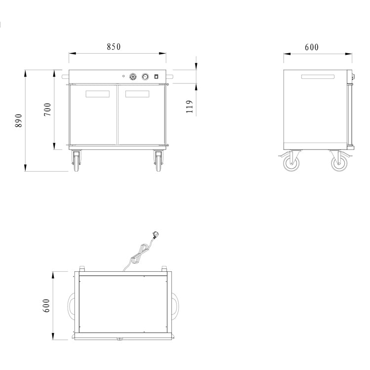 Commercial Electric Insulated Food Warmer Holding Cabinet