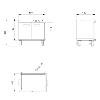 Commercial Electric Insulated Food Warmer Holding Cabinet