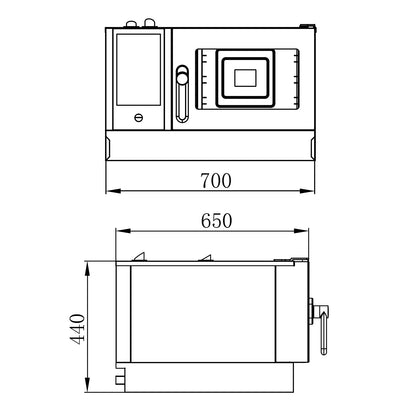 CPVKRY Commercial 2-Tray Stainless Steel Rack Intelligent Electric Universal Steam Oven for Baking for Bakery Use