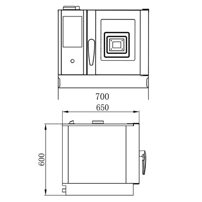 CPVKRY Commercial 4-Tray Stainless Steel Rack Intelligent Electric Universal Steam Oven for Bakery Use Baking Oven