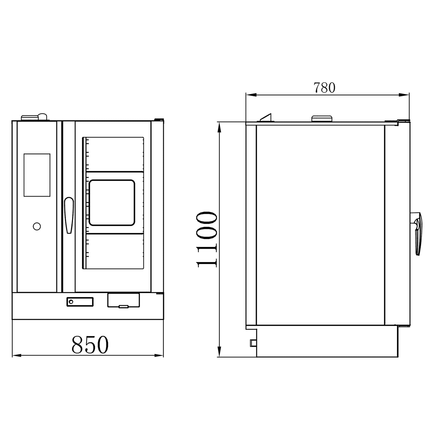 CPVKRY Commercial 10-Tray Stainless Steel Rack Intelligent Electric Universal Steam Oven for Bakery Use Baking Oven