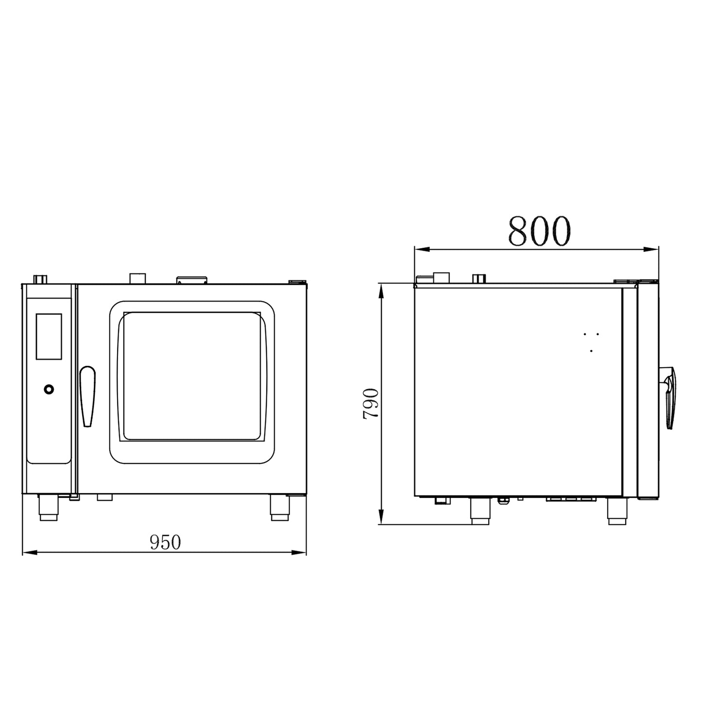 CPVKRY Commercial 6-Tray Stainless Steel Rack Intelligent Electric Universal Steam Oven for Baking for Bakery Use