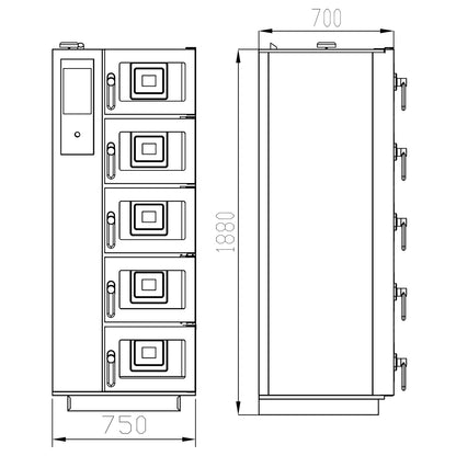 CPVKRY Commercial 2-Tray Stainless Steel Rack Intelligent Electric Universal Steam Oven for Baking for Bakery Use