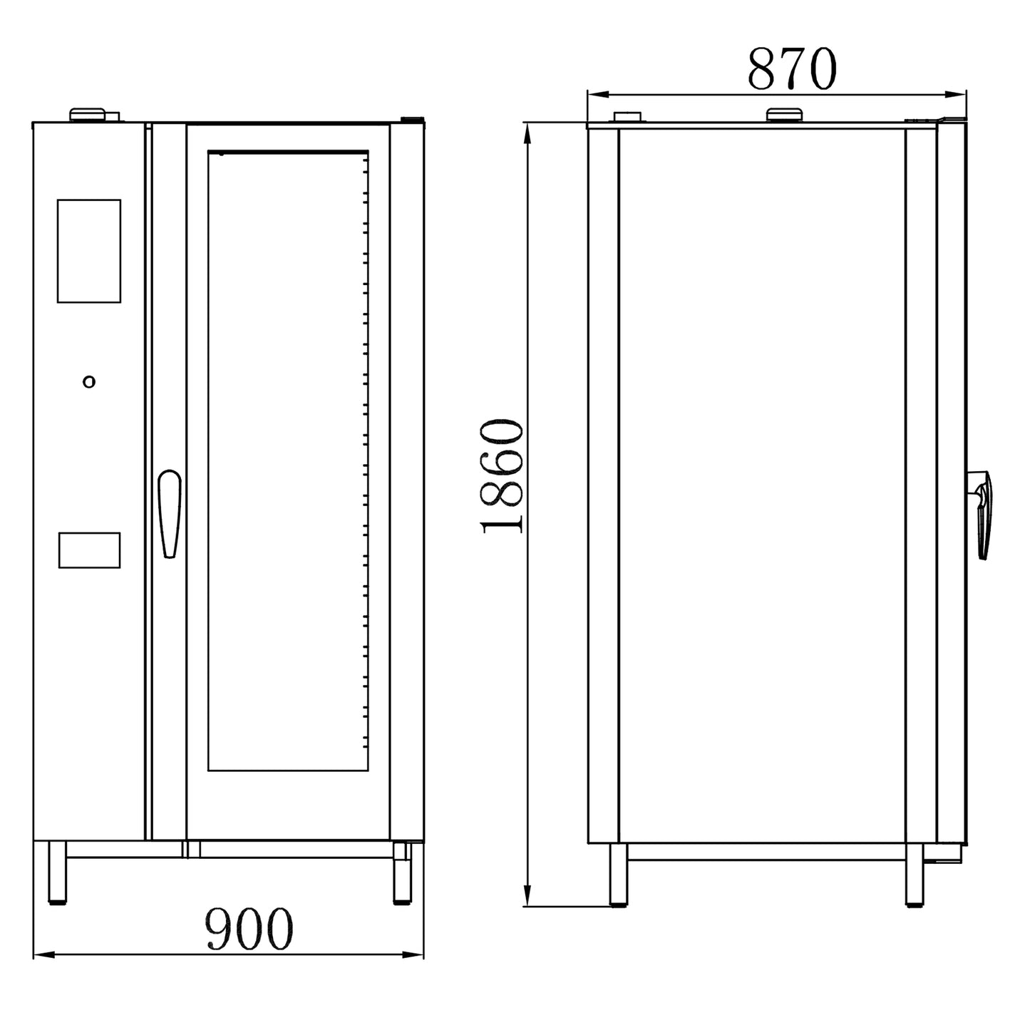 CPVKRY Commercial 20-Tray Stainless Steel Rack Intelligent Electric Universal Steam Oven for Baking for Bakery Use