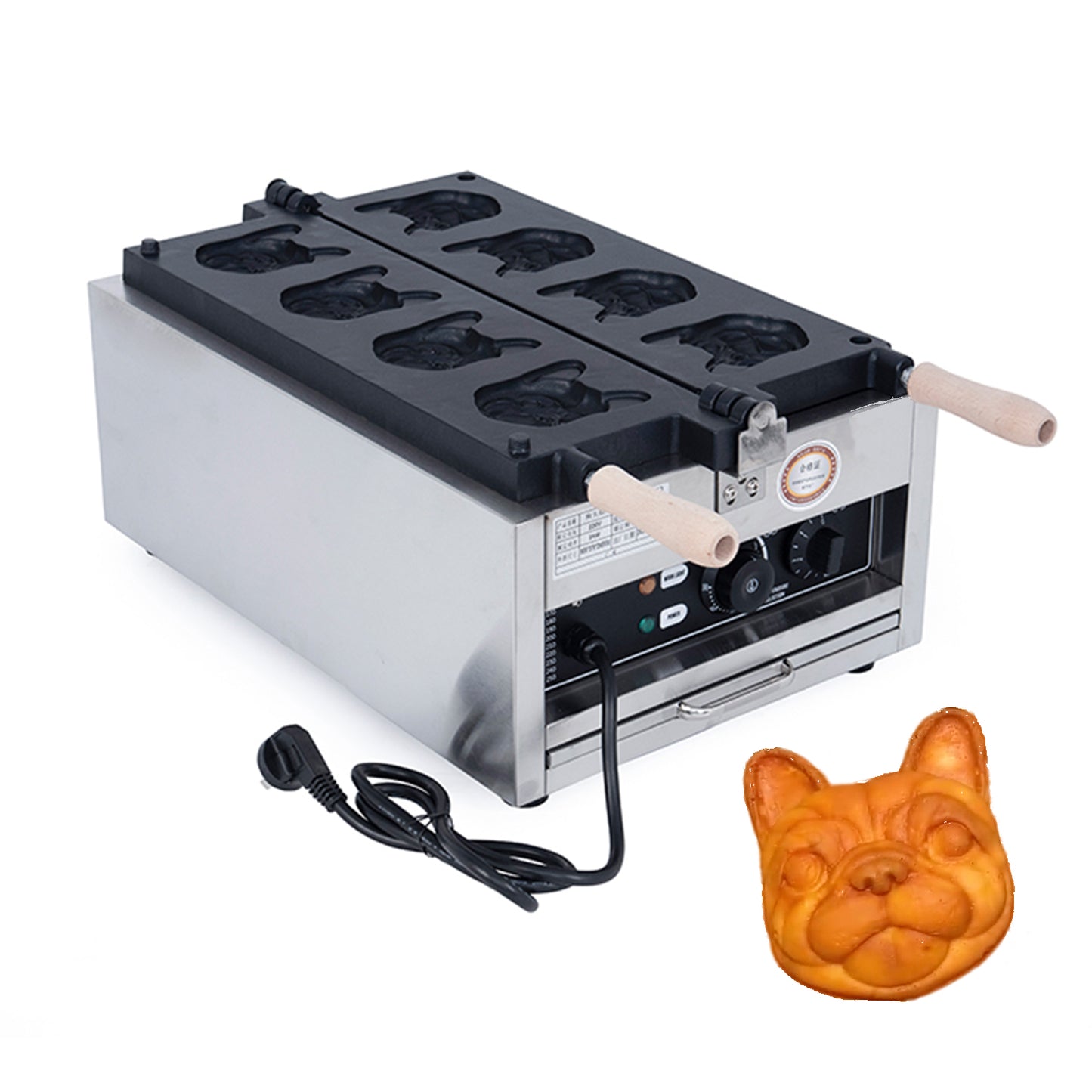 Commercial Animal dog's head Shaped Waffle Maker