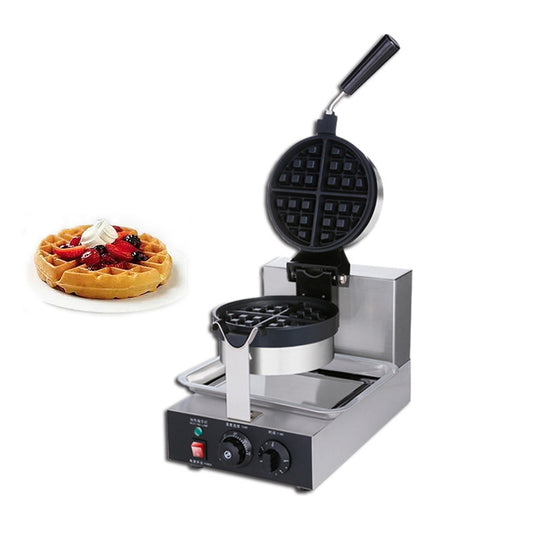 Single head rotating Belgian waffle maker