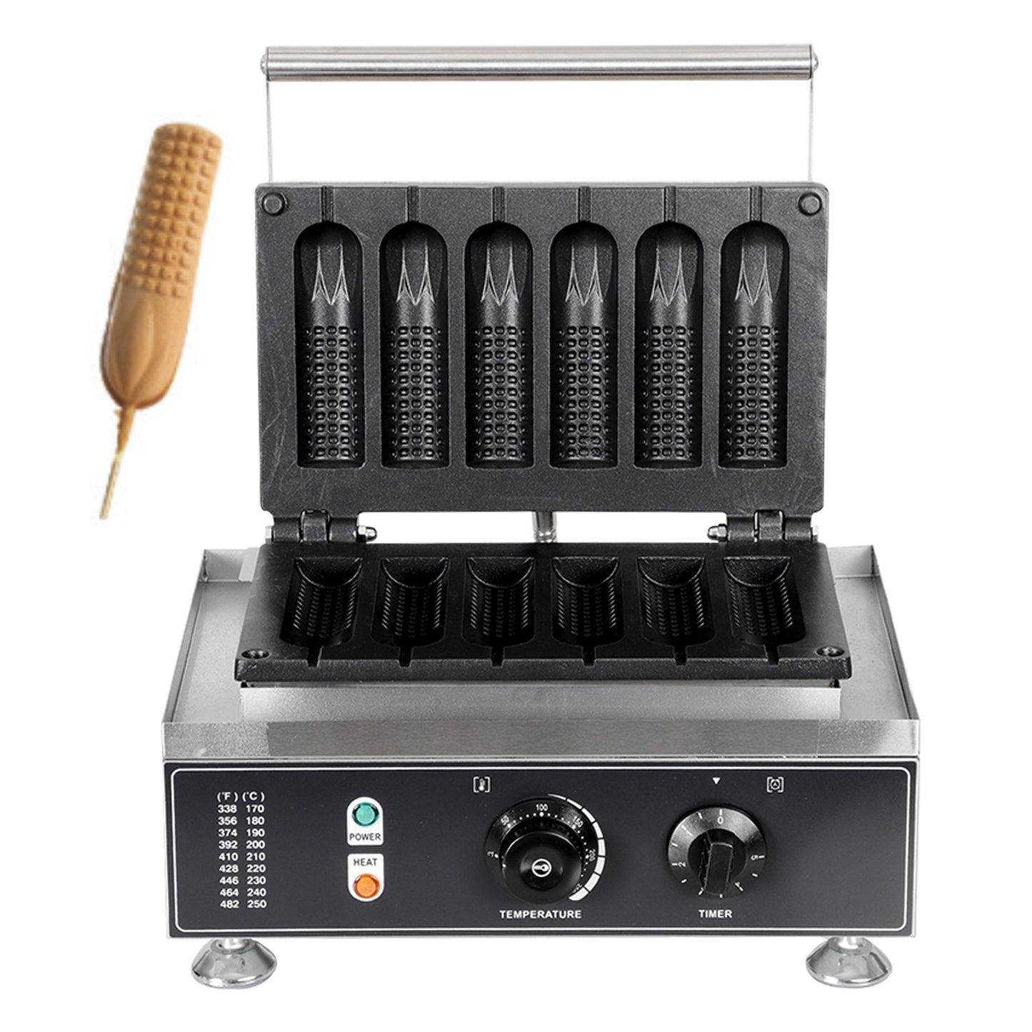 6-grid pressed corn cob waffle maker