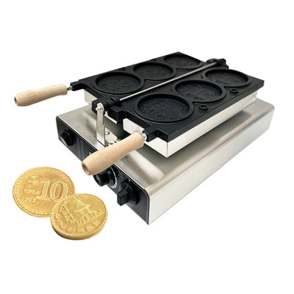 3pcs Korean Commercial Coin Waffle Maker