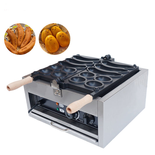 Commercial 2 In Egg Waffle Maker and Banana Shaped Waffle Maker