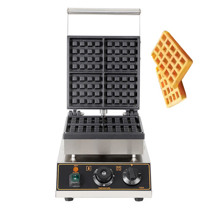 4-grid square pressed waffle maker