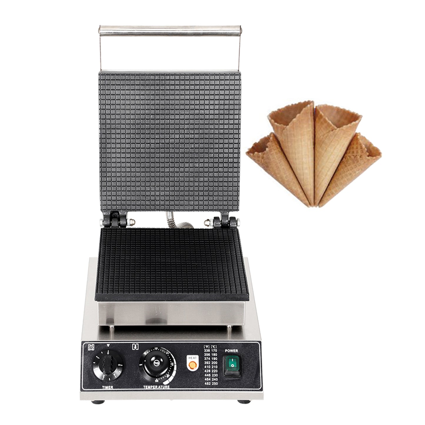 Single board pressed square ice cream skin waffle maker