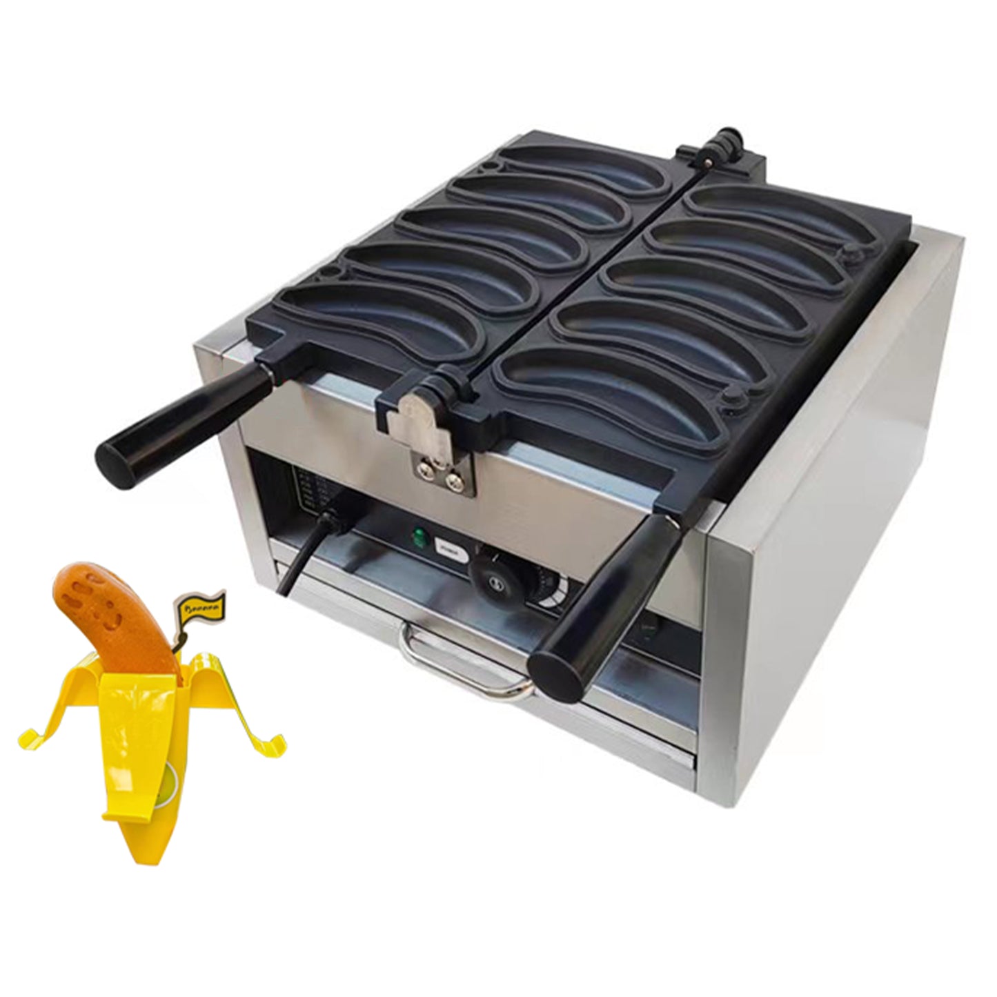 Smiling Face Banana Shaped Waffle Maker