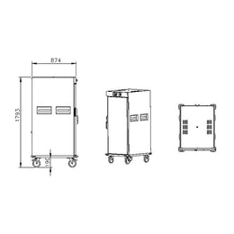 Explosion proof glass Single door 11 layer Commercial Electric Insulated Food Warmer Holding Cabinet