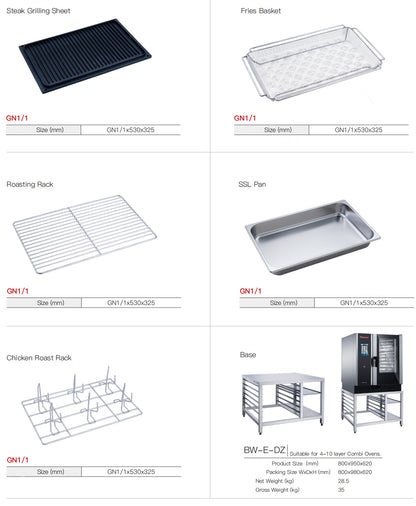 CPVKRY Commercial 20-Tray Stainless Steel Rack Intelligent Electric Universal Steam Oven for Baking for Bakery Use
