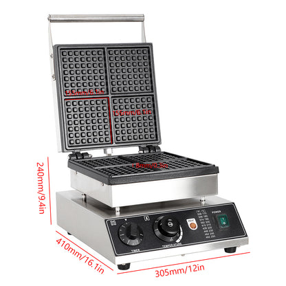 4-grid pressed waffle maker