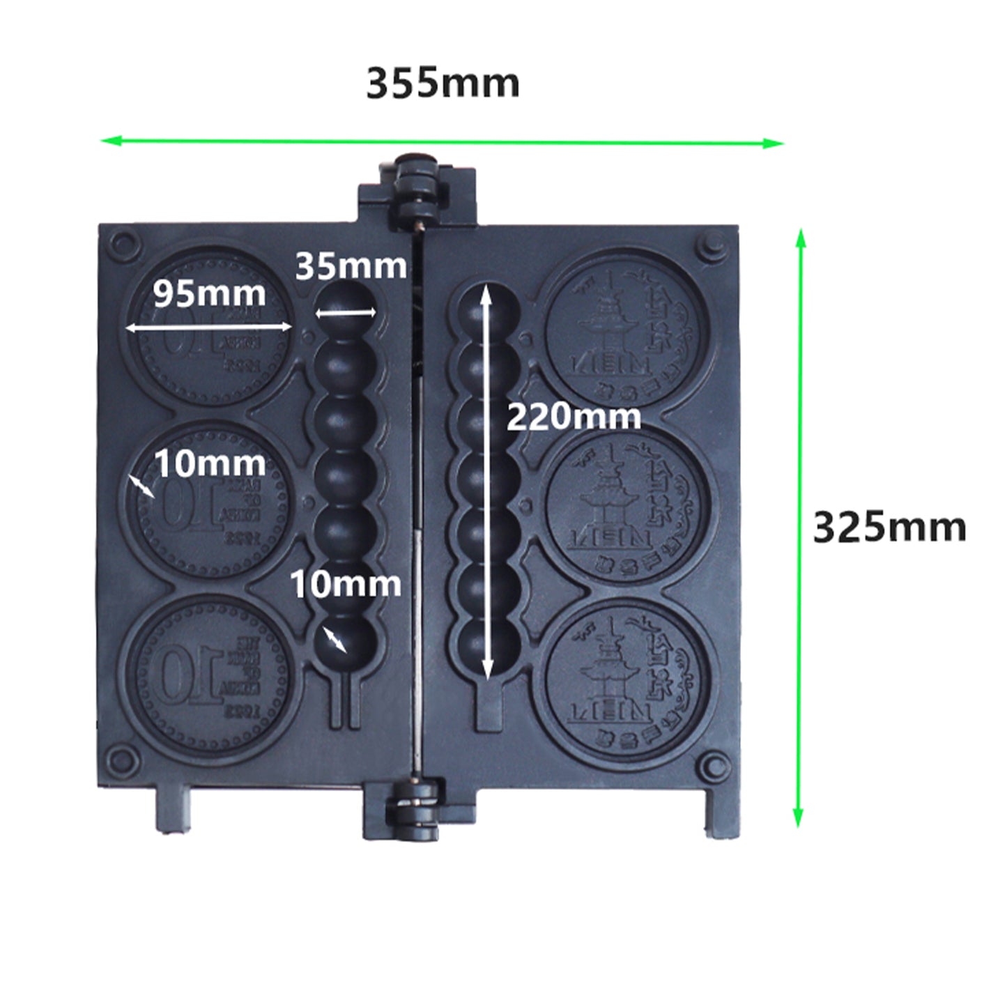 Commercial 2 In 1 Waffle Sticks Maker 10 Yen Coin Waffle Maker