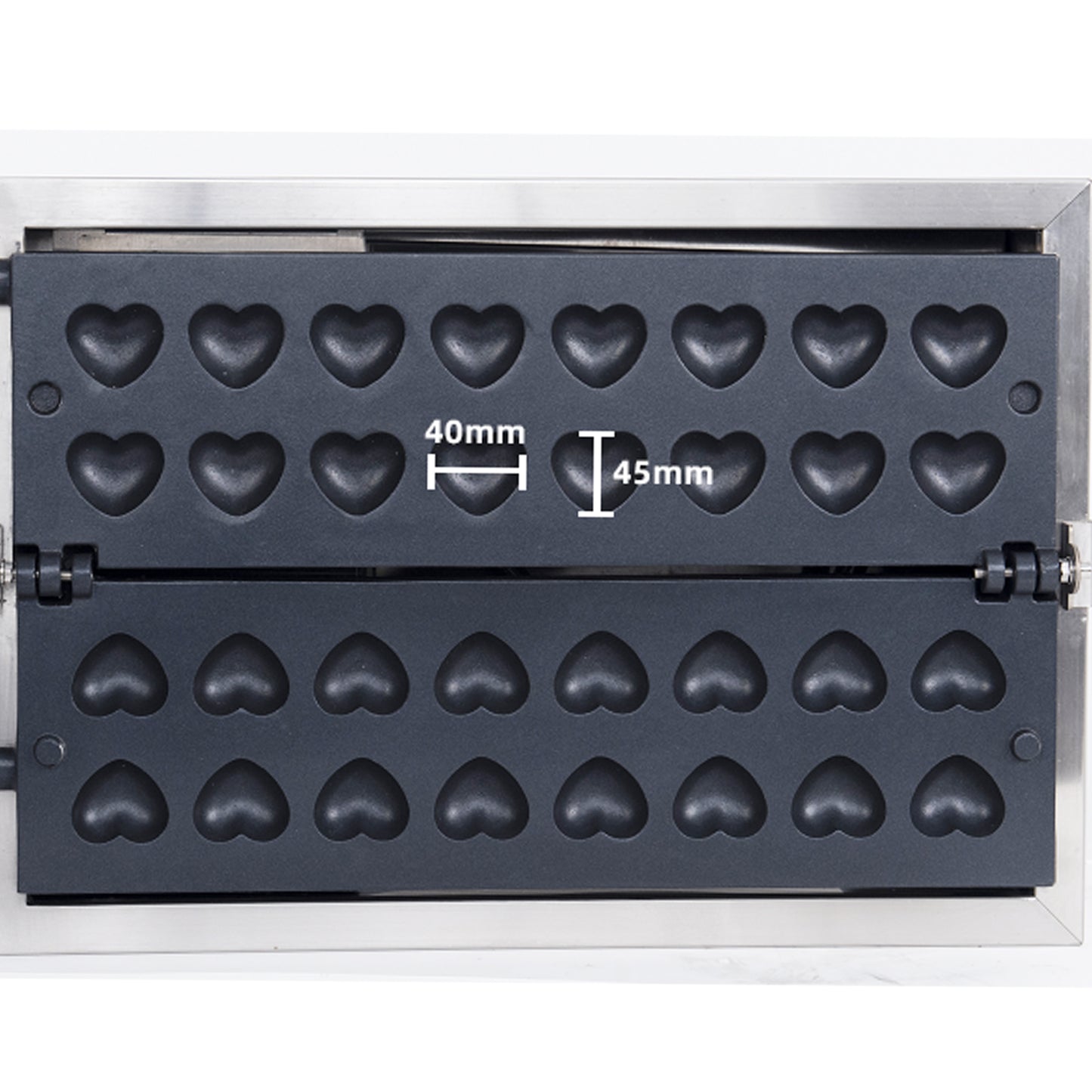 Commercial heart-shaped waffle maker