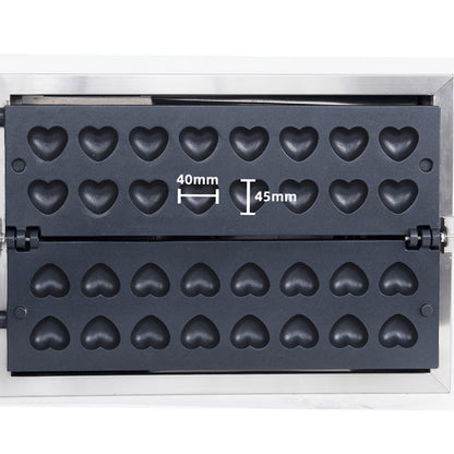 Commercial heart-shaped waffle maker