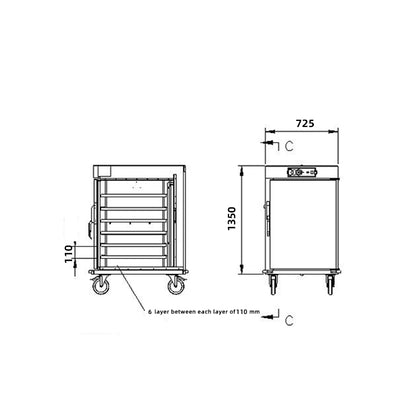 Commercial Electric Insulated Food Warmer Holding Cabinet