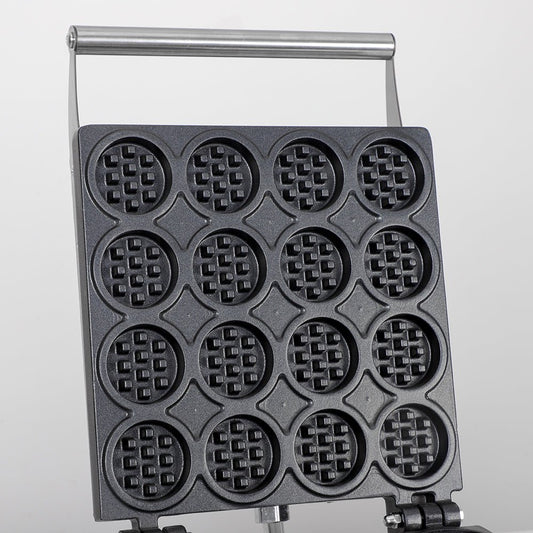 16 grid mini round waffle press