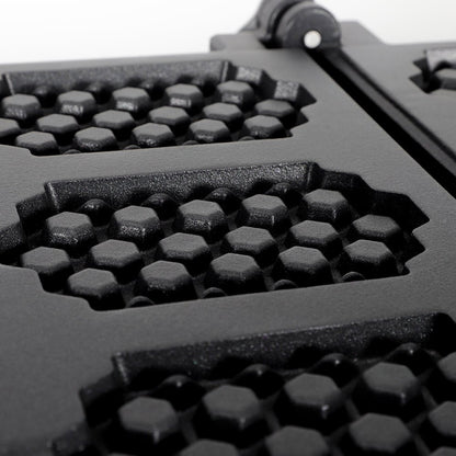 Máquina para hacer gofres con forma de panal volteable de 3 rejillas