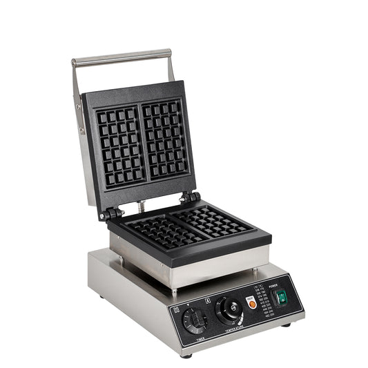 Single board 2-grid square pressing waffle maker