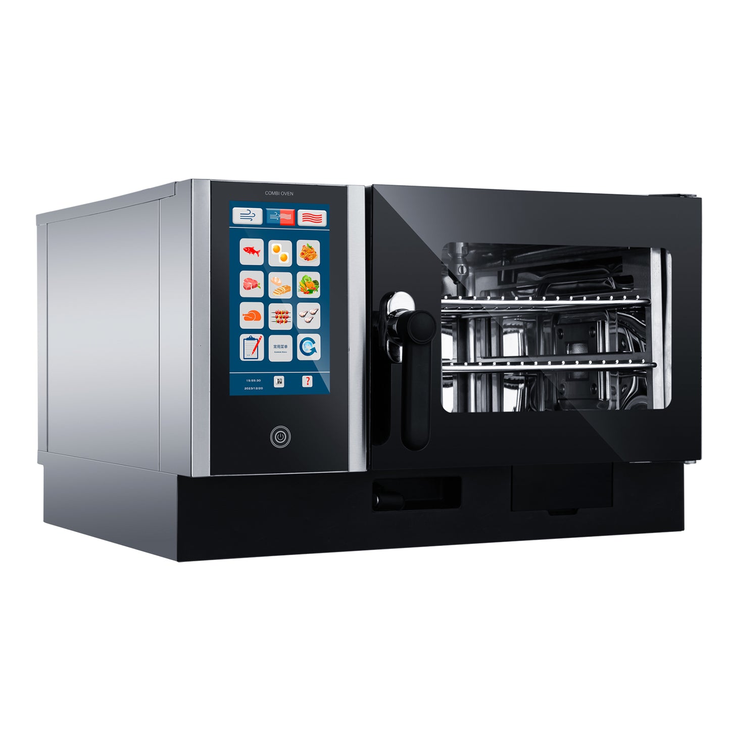 CPVKRY Commercial 2-Tray Stainless Steel Rack Intelligent Electric Universal Steam Oven for Baking for Bakery Use