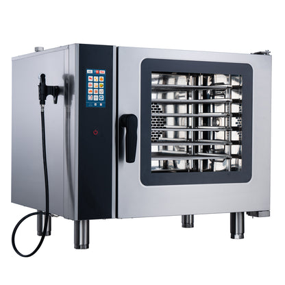 CPVKRY Commercial 6-Tray Stainless Steel Rack Intelligent Electric Universal Steam Oven for Baking for Bakery Use