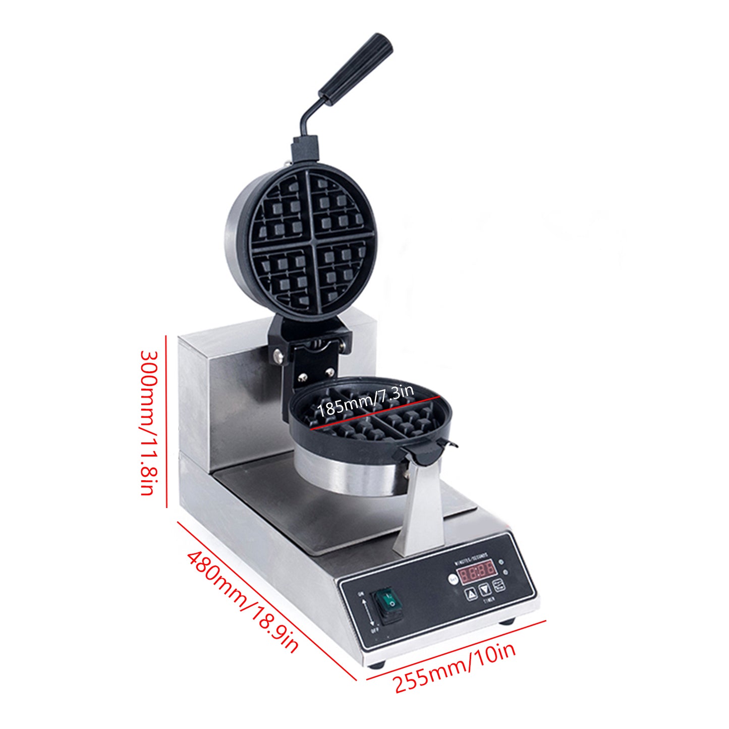 intelligence rotating Belgian waffle maker